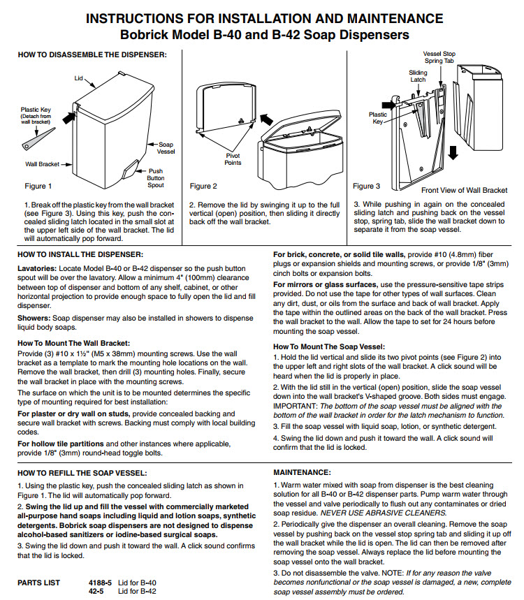 Soap Dispenser (Liquid and Antiseptic) - Surface Mounted - 0340