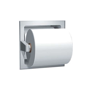 Recessed Toilet Paper Holder - with storage, bright polished